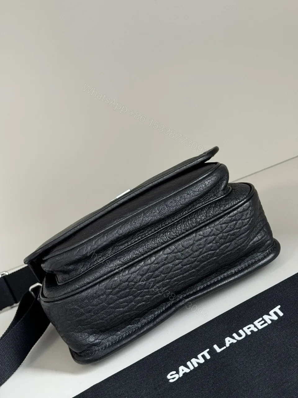 View 3 of Textured Leather Crossbody: Compact Luxury Everyday Bag