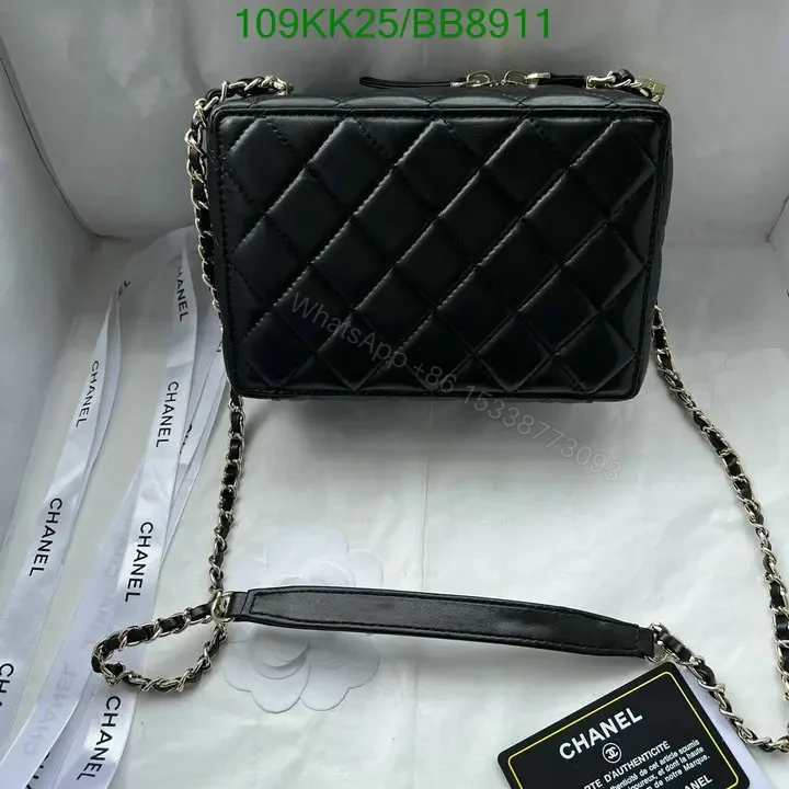 View 15 of Chanel Genuine Leather Crossbody Black Camera Bag BB4829