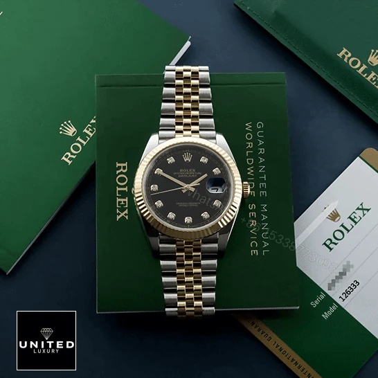 View 9 of Rolex Datejust 69173 Lady Diamond Black Dial Replica
