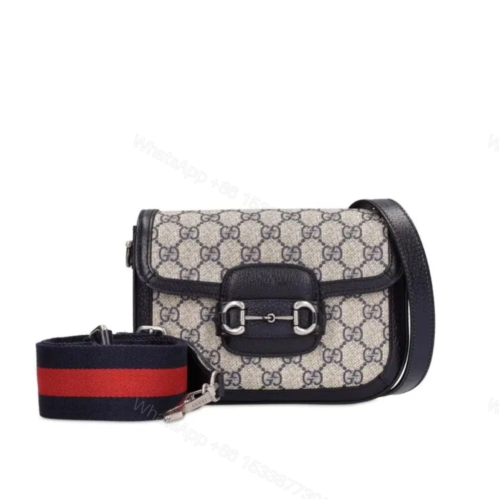 Gucci Horsebit 1955 Mini Bag Beige And Blue 20Cm 658574 96IWN 4076 — view 1