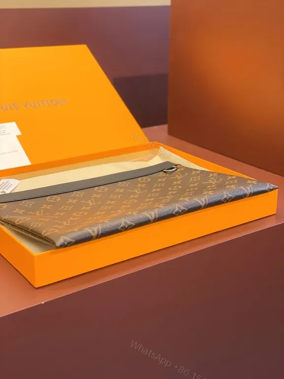 View 2 of Bold Monogram LV Clutch: Luxe, Versatile Evening Essential