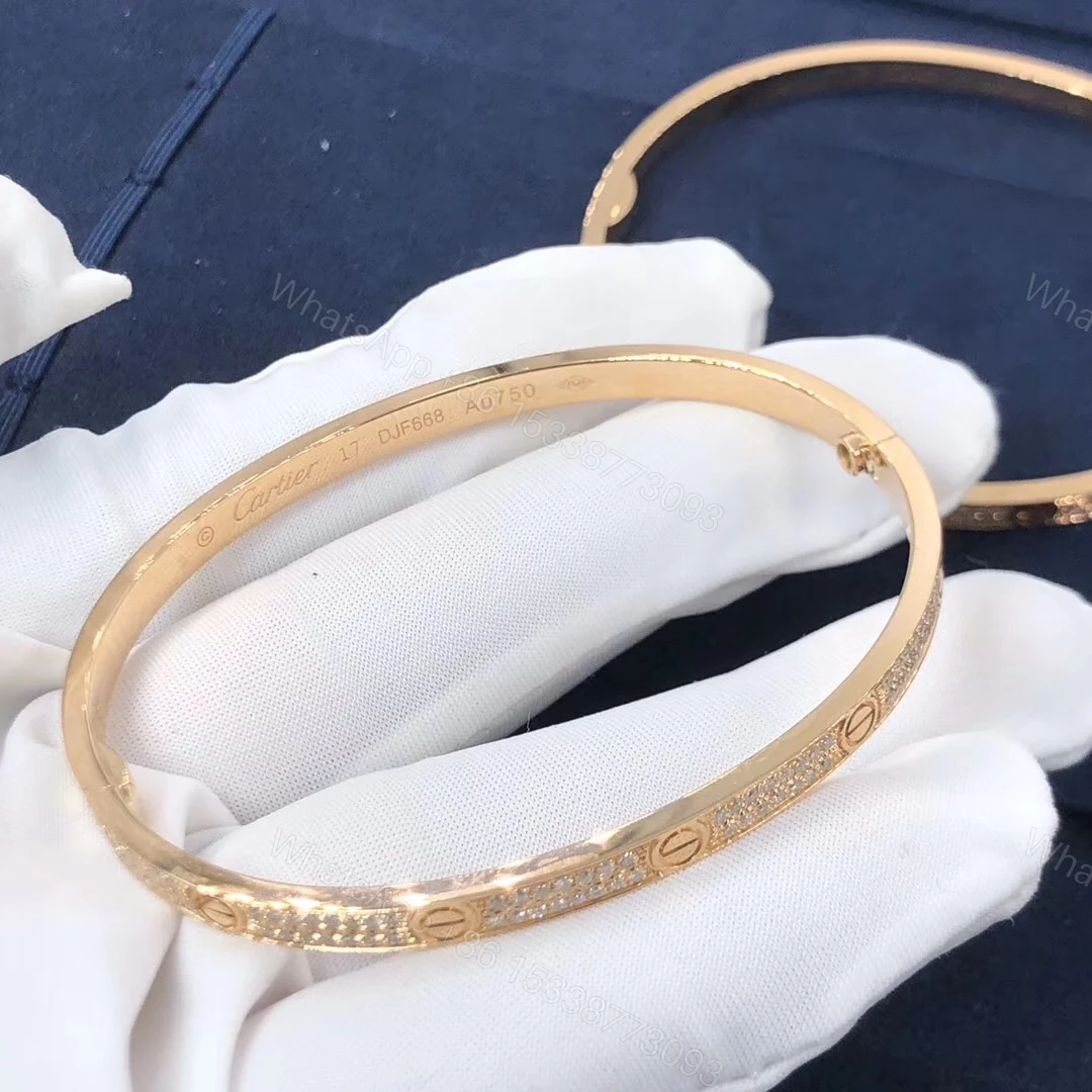 View 5 of Cartier Love Bracelet, small model, paved diamonds