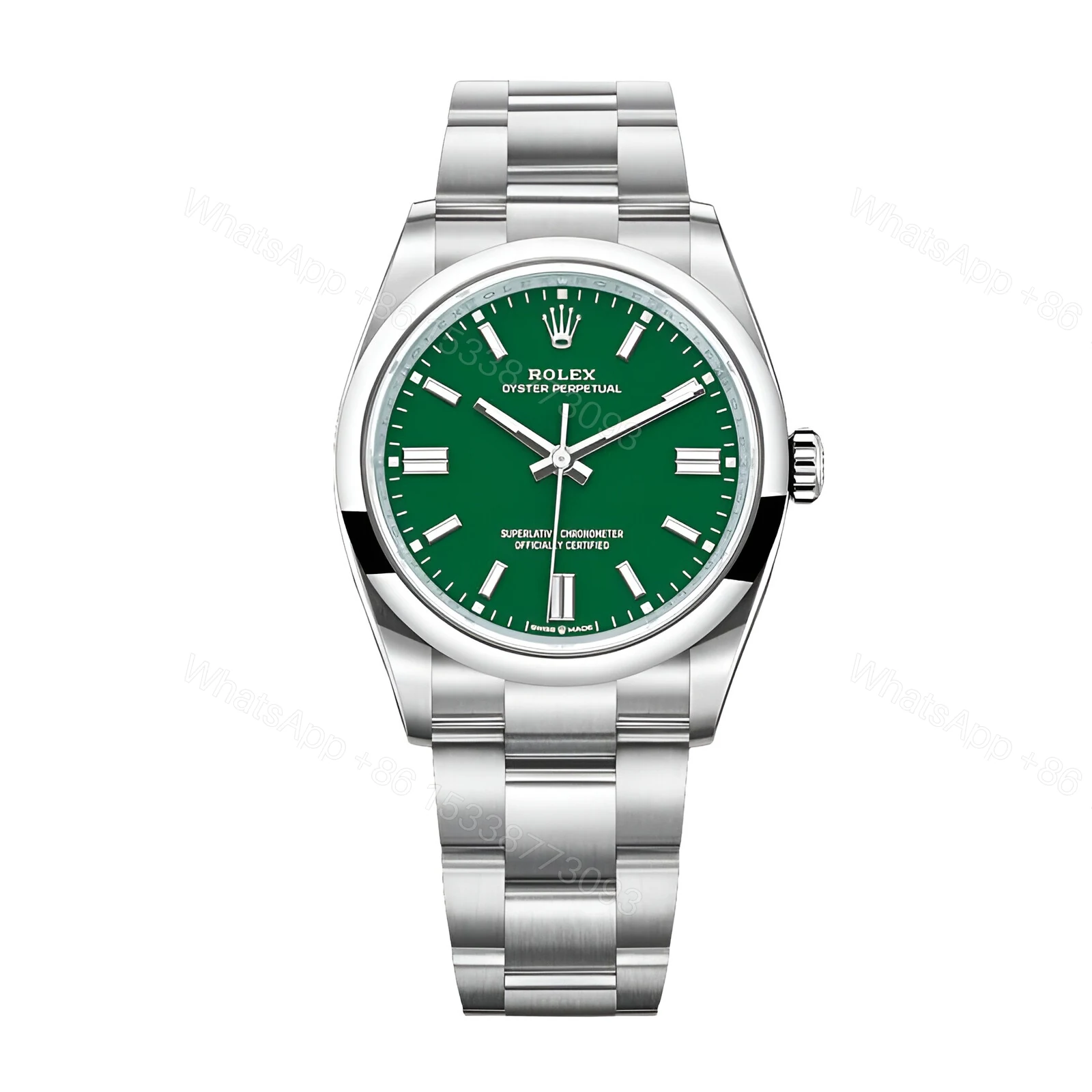 Rolex Oyster Perpetual Green Dial 126000-0005 Replica — view 1
