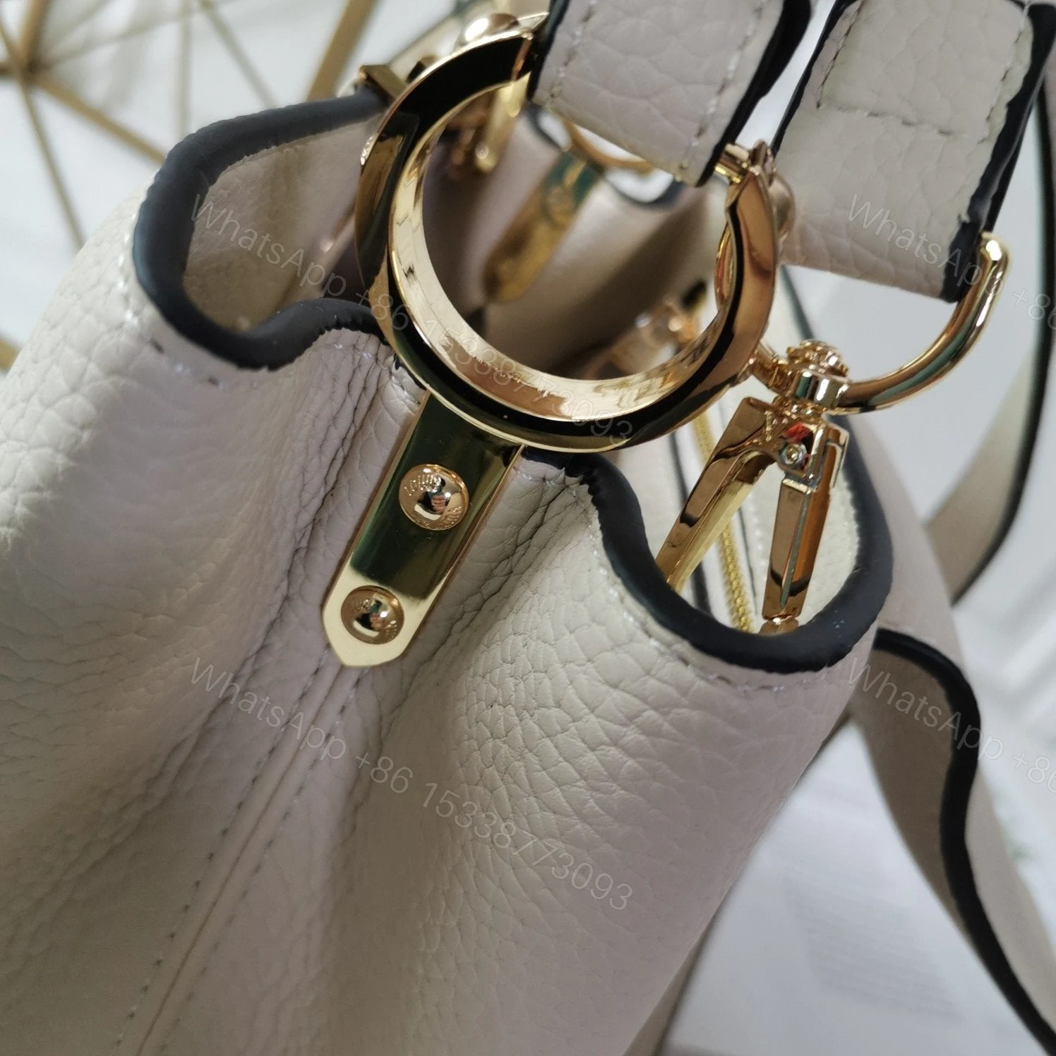 View 2 of Louis Vuitton Capucines Eggshell