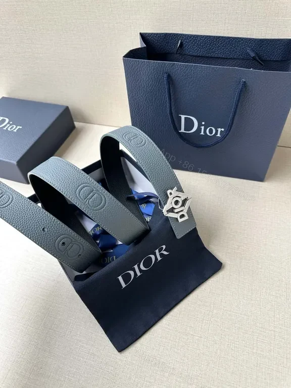 View 8 of Gold-Dior Accent Leather Belt: Premium, Adjustable Luxury Accessory