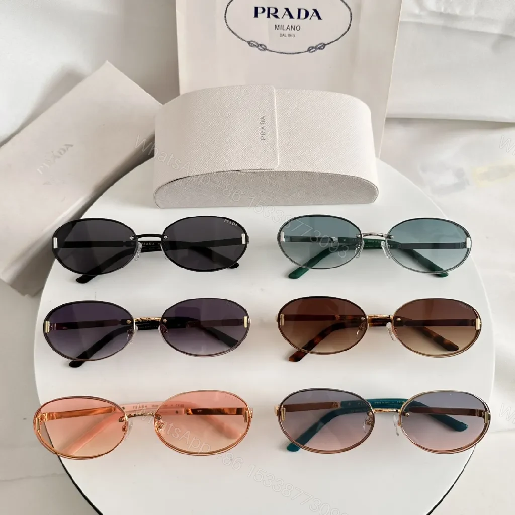 View 8 of Round Pilot Sunglasses: Luxury Details, Gradient Lenses