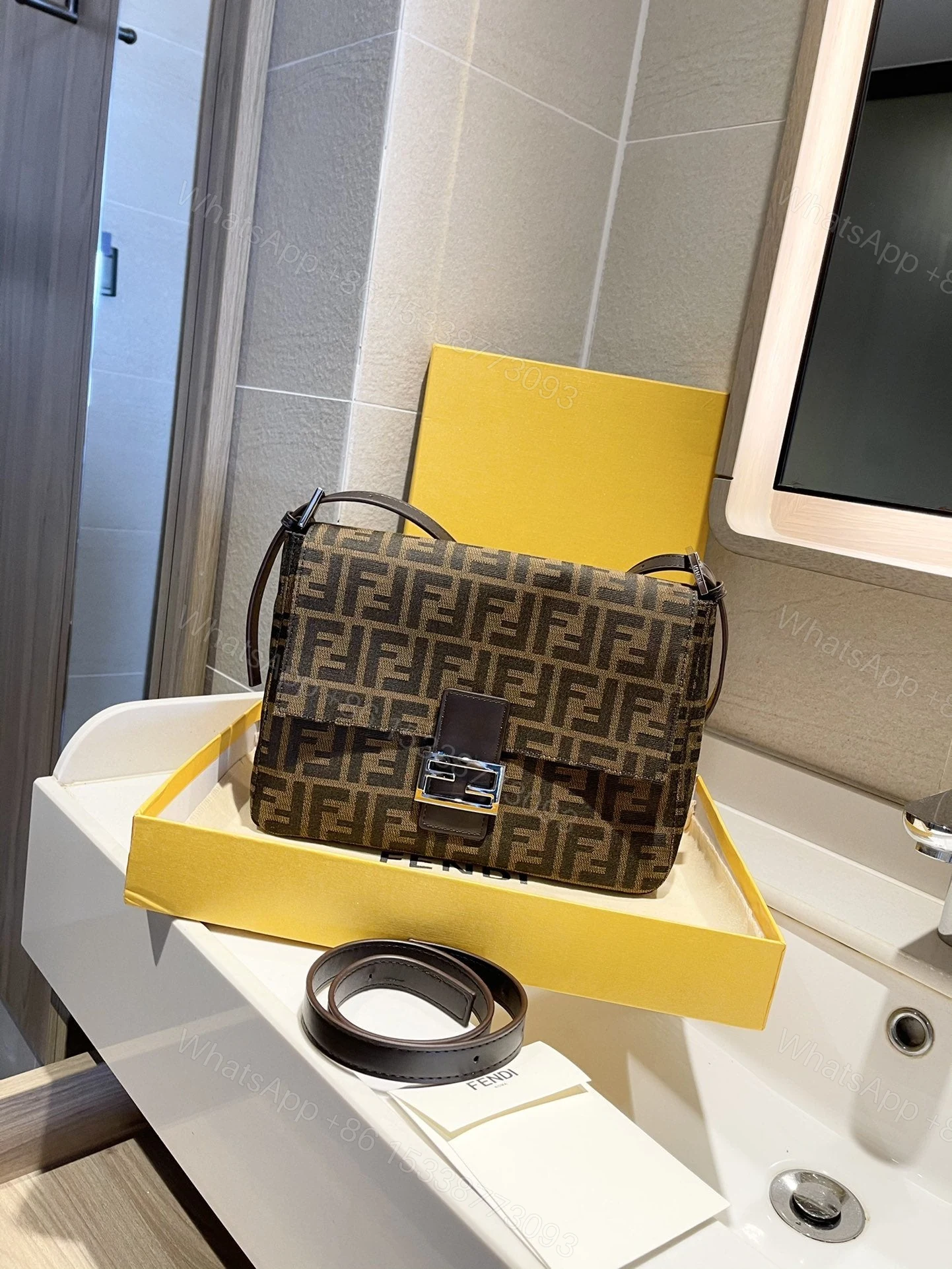 View 7 of Fendi Vintage FF Zucca Brown