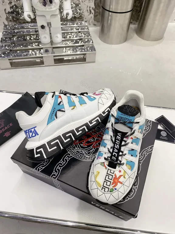 View 7 of Graphic-Texture Versace Sneaker: Bold Details, All-Day Confidence