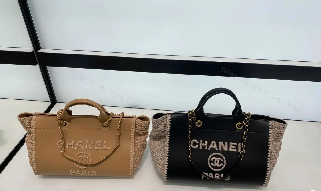View 2 of Chanel-Style Structured Tote with Chain Accent: Everyday Luxury