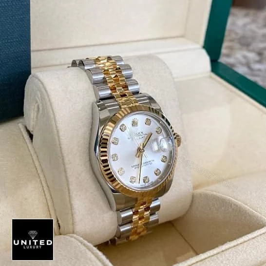 View 5 of Rolex Datejust 16233 Steel Gold Mother of Pearl Replica