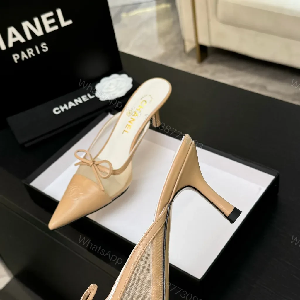 View 4 of Chic Nude-Patent Mule with Sculpted Block Heel