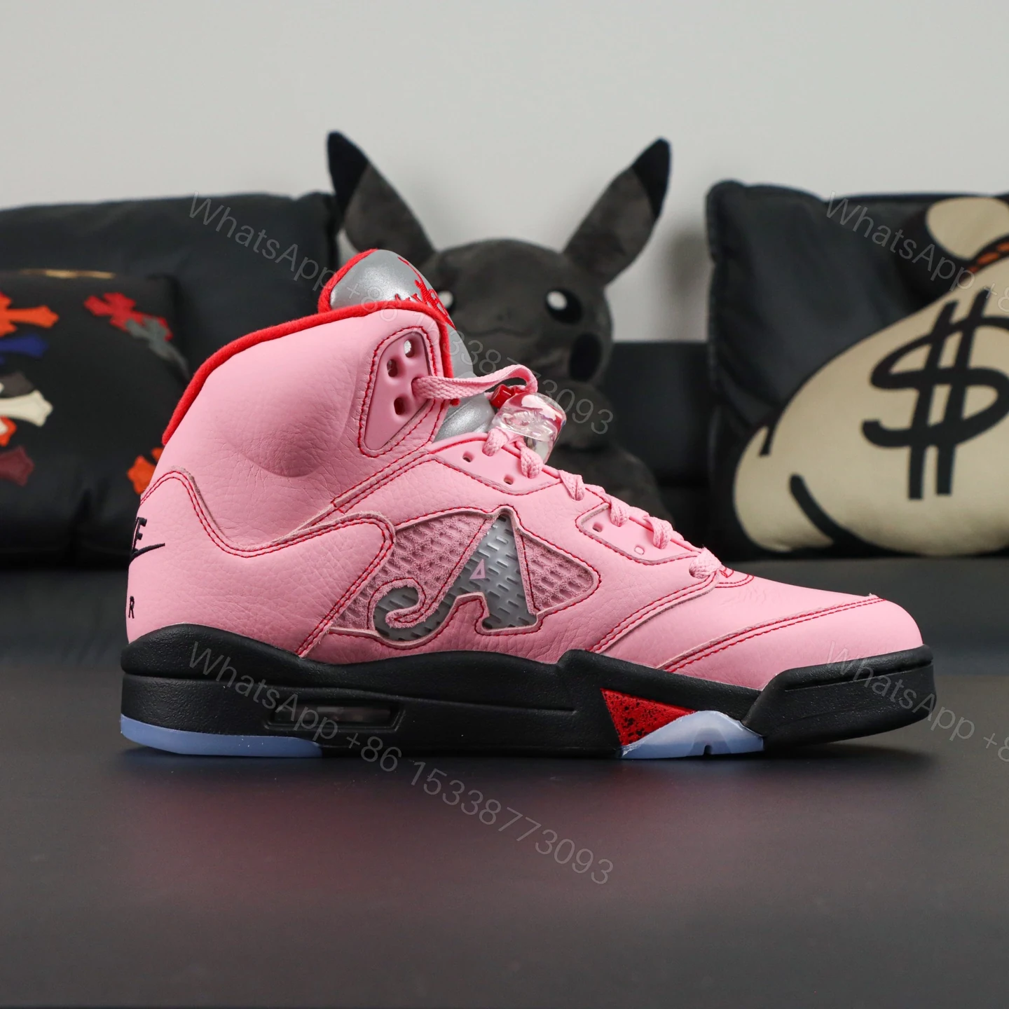 View 2 of Awake NY x Air Jordan 5 Retro Pink Reps