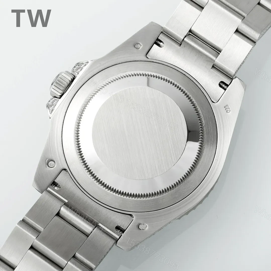View 9 of KZ Factory Clean Factory TW Rolex GMT II Diamond Watch – Silver