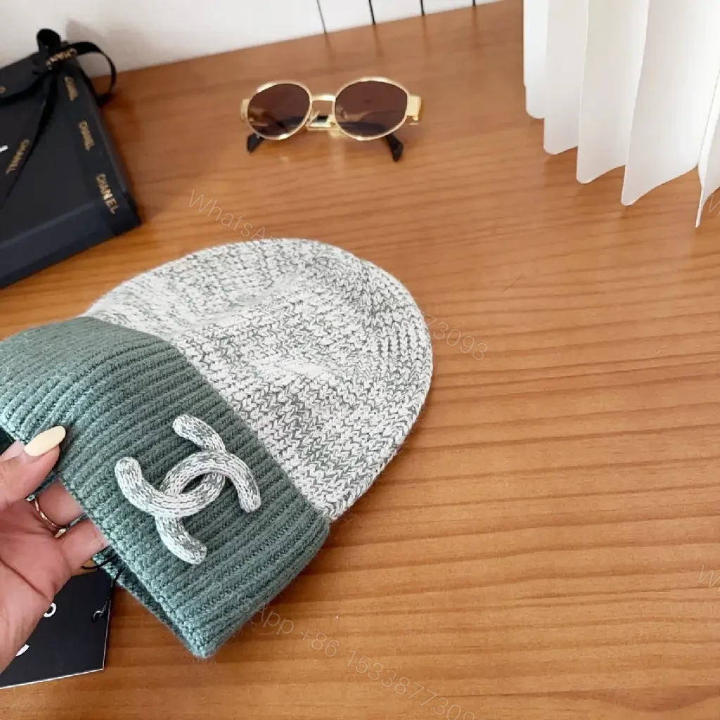 View 2 of Marled Knit Beanie: Luxe Texture, Subtle Chanel-Inspired Accent