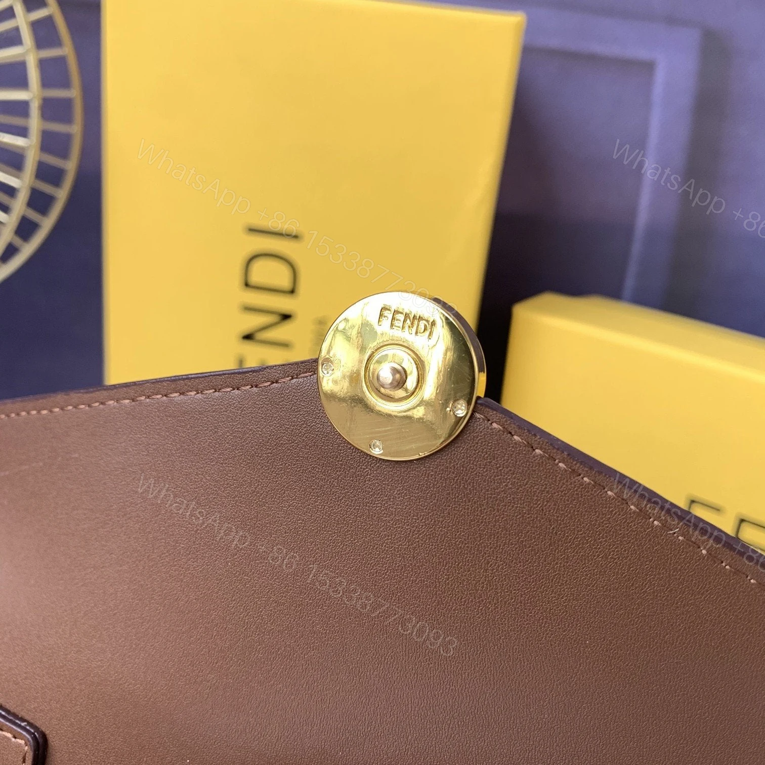 View 4 of Fendi Continental with Chain – Brown – Clutches