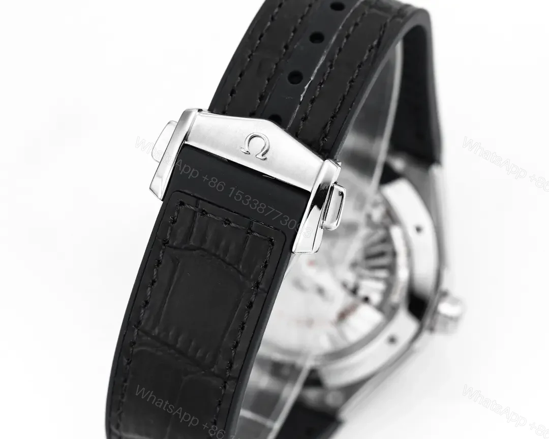 View 9 of Omega Constellation Meteorite Series 5th Generation 41MM Black Dial Watch with Black Leather Strap