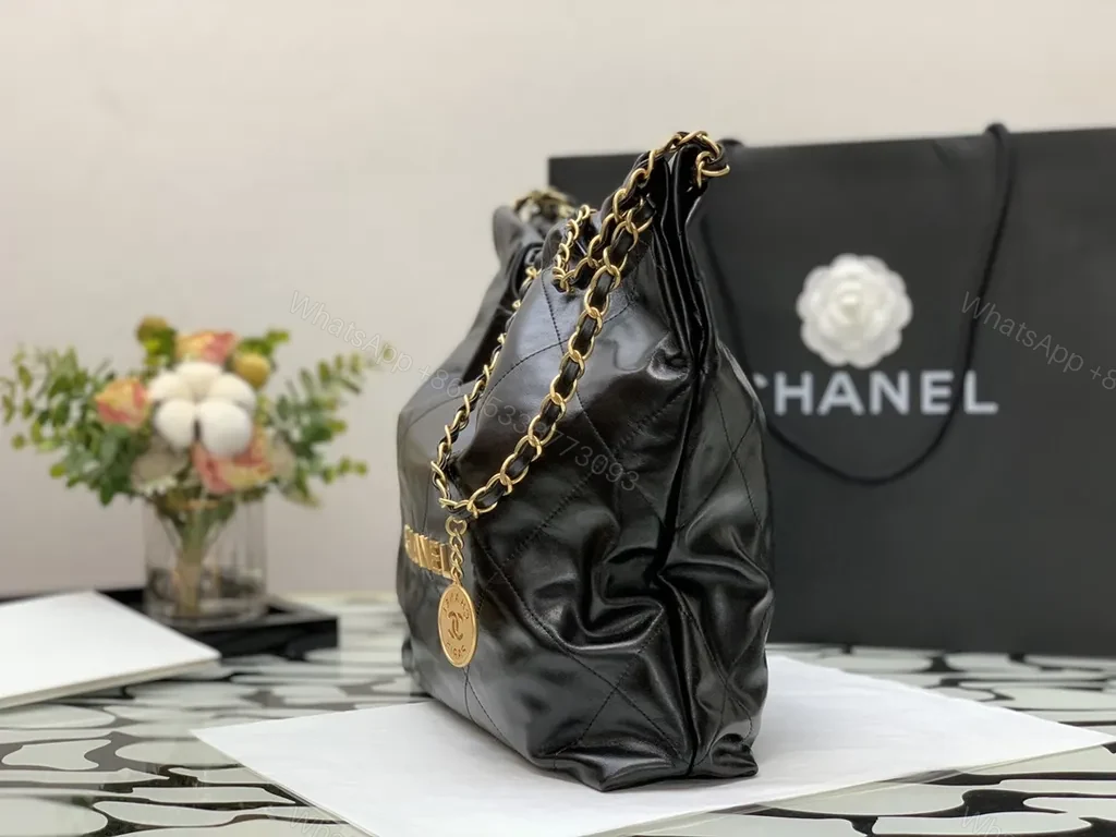 View 2 of Chanel-Inspired Quilted Leather Tote - Luxury Everyday Carry