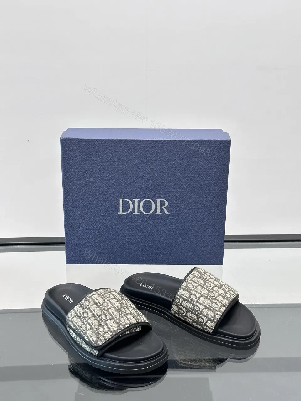 View 6 of Patterned Jacquard Slide Sandals – All-Day Comfort, Luxury Casual