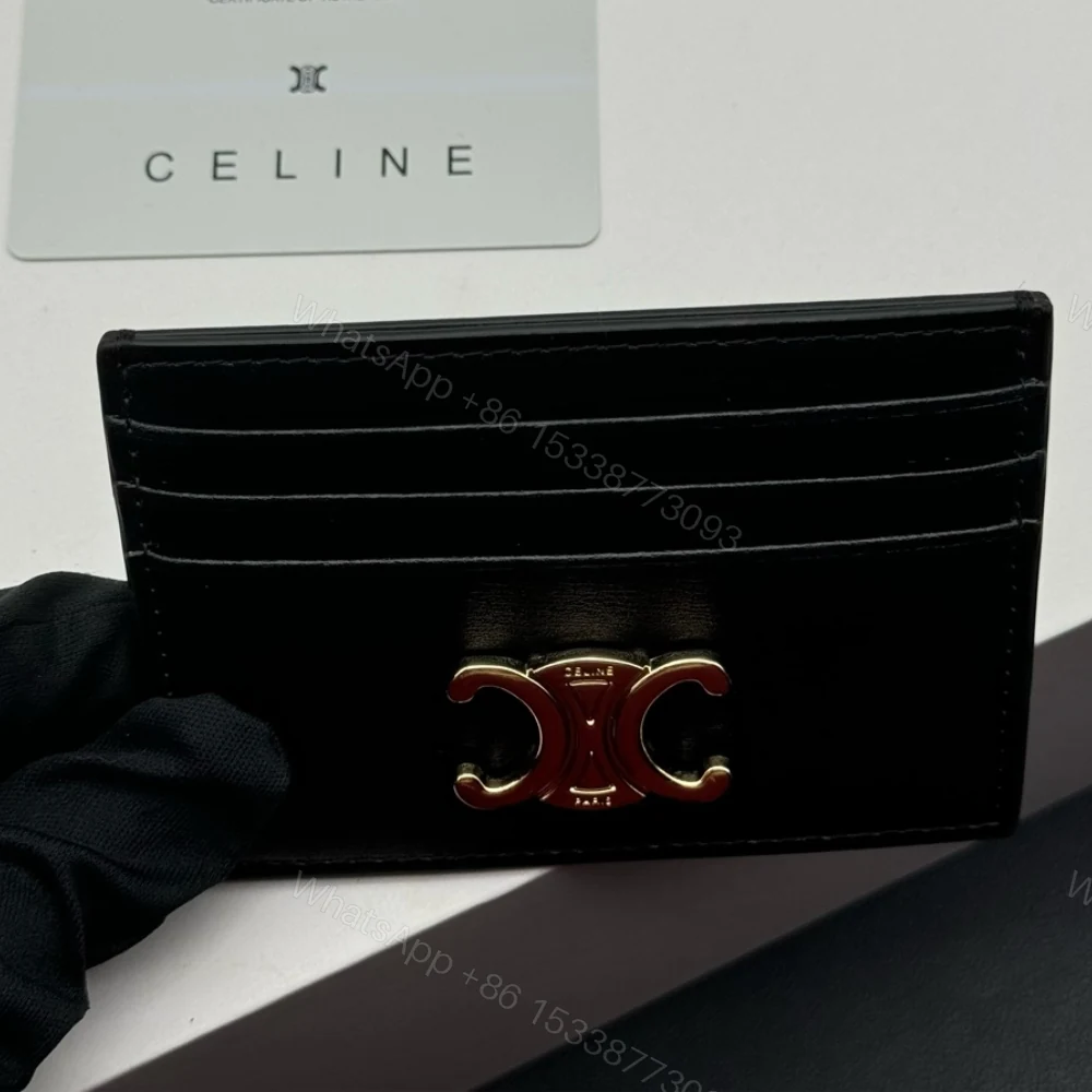 View 7 of CELINE WALLET TRIOMPHE CARD HOLDER BLACK 10.5CM
