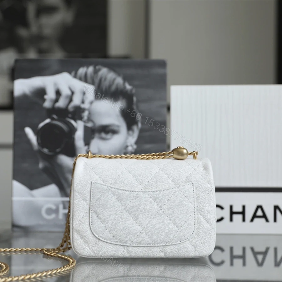 View 2 of 高仿香奈兒Chanel23P系列白色口蓋包免檢版