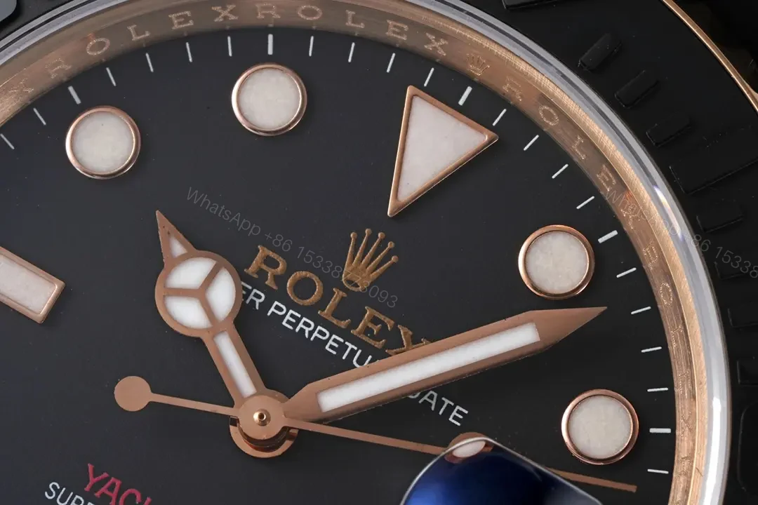 View 4 of C+ Factory Clean Factory Rolex Yacht-Master Rose Gold Black Rubber
