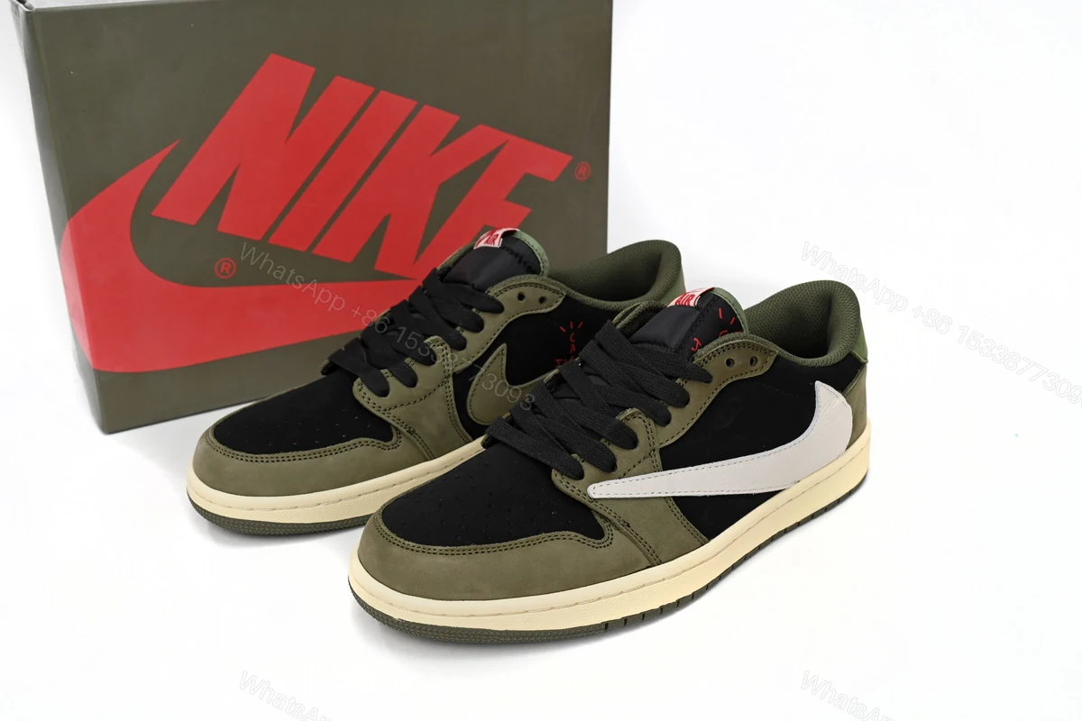 Travis Scott x Air Jordan 1 Low Green Barb CQ4277-200 — view 2