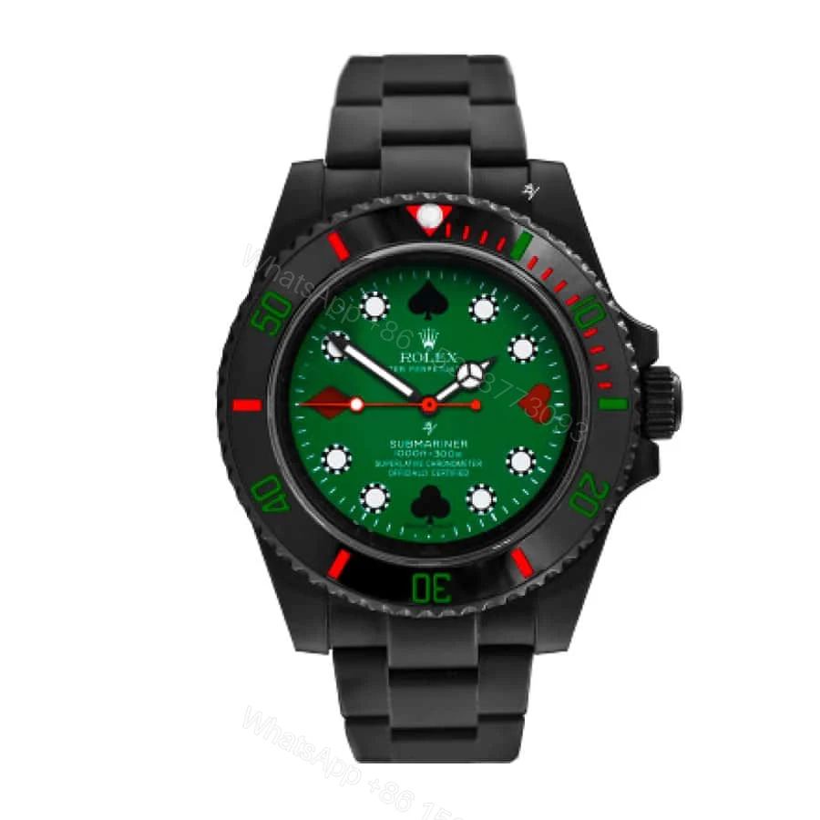 Rolex Submariner 114060 Super Clone : Blaken Blackout Green Dial 40mm — view 1