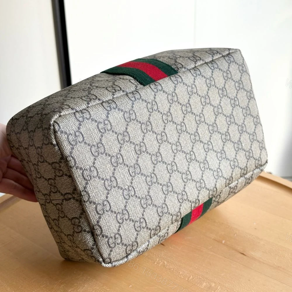 View 7 of Gucci Vanity Medium Top Handle Bag Beige And Ebony 27Cm ‎