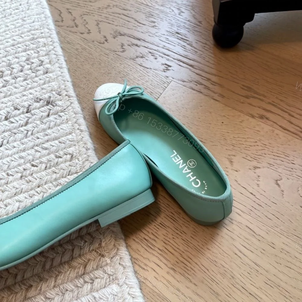 View 8 of Chanel Ballet Flats Light Green And White