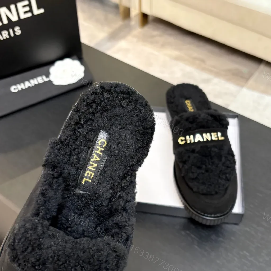 View 2 of Lux Plush Slide Moccasins - Premium Chanel-Inspired Twist