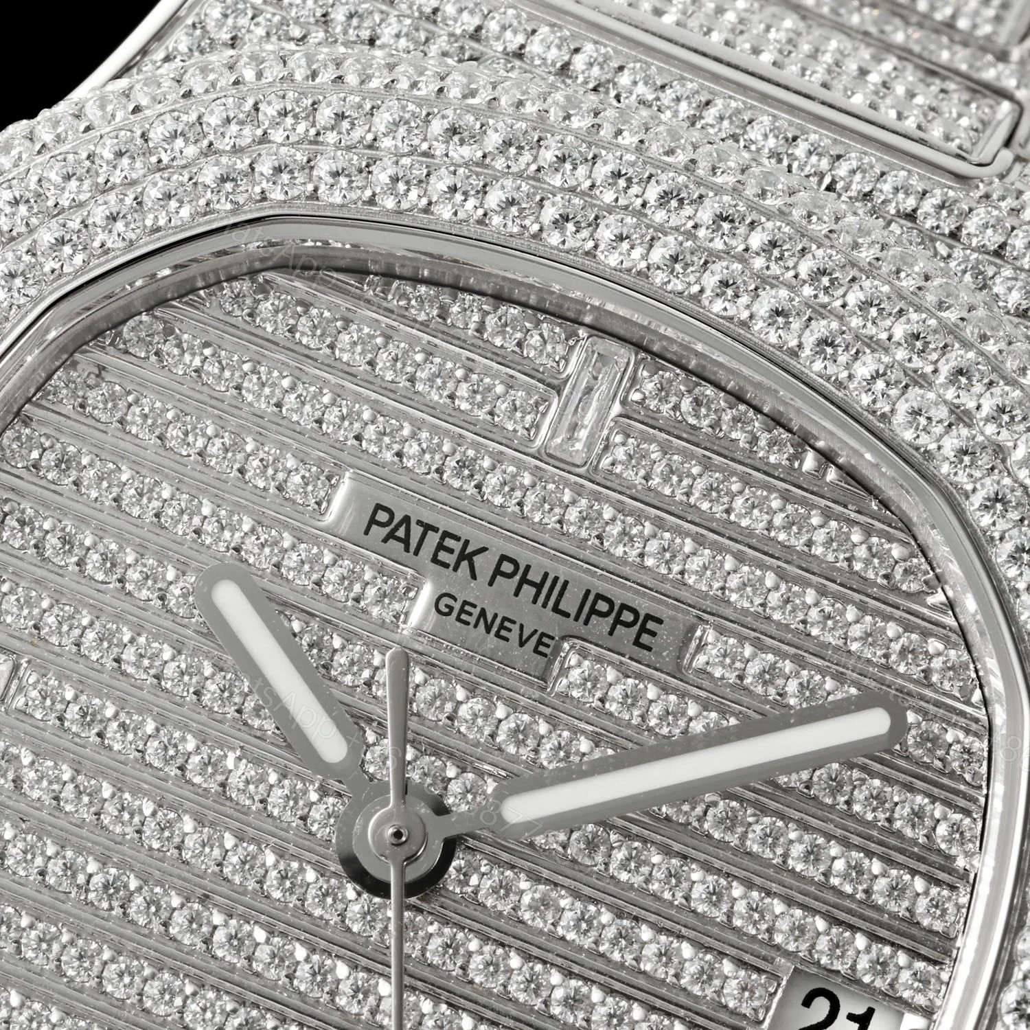 View 5 of Patek Philippe Nautilus 5711 BD1 Full Diamond Pavé Watch 40mm Luxury Edition AMG-PP-BD1-5711-2600-DIAMOND
