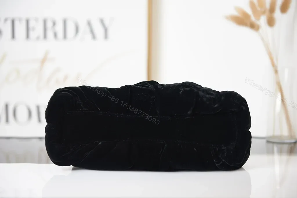 View 2 of Velvet & Gold Chanel-Inspired Clutch: Sophisticated Evening Utility