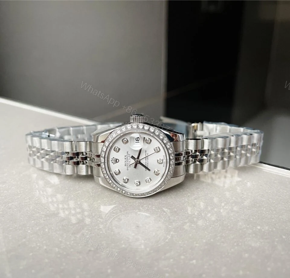 View 3 of Rolex Datejust ladies 28mm silver dial fluted bezel
