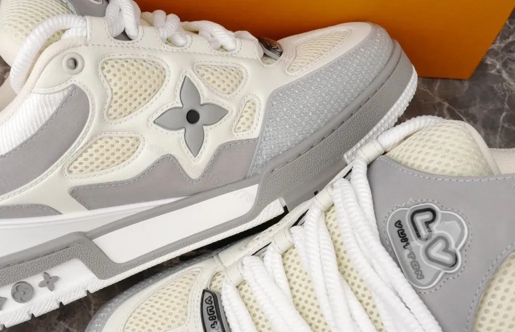 View 7 of Lux LV-Influenced High-Top Sneakers with Cushioned Comfort
