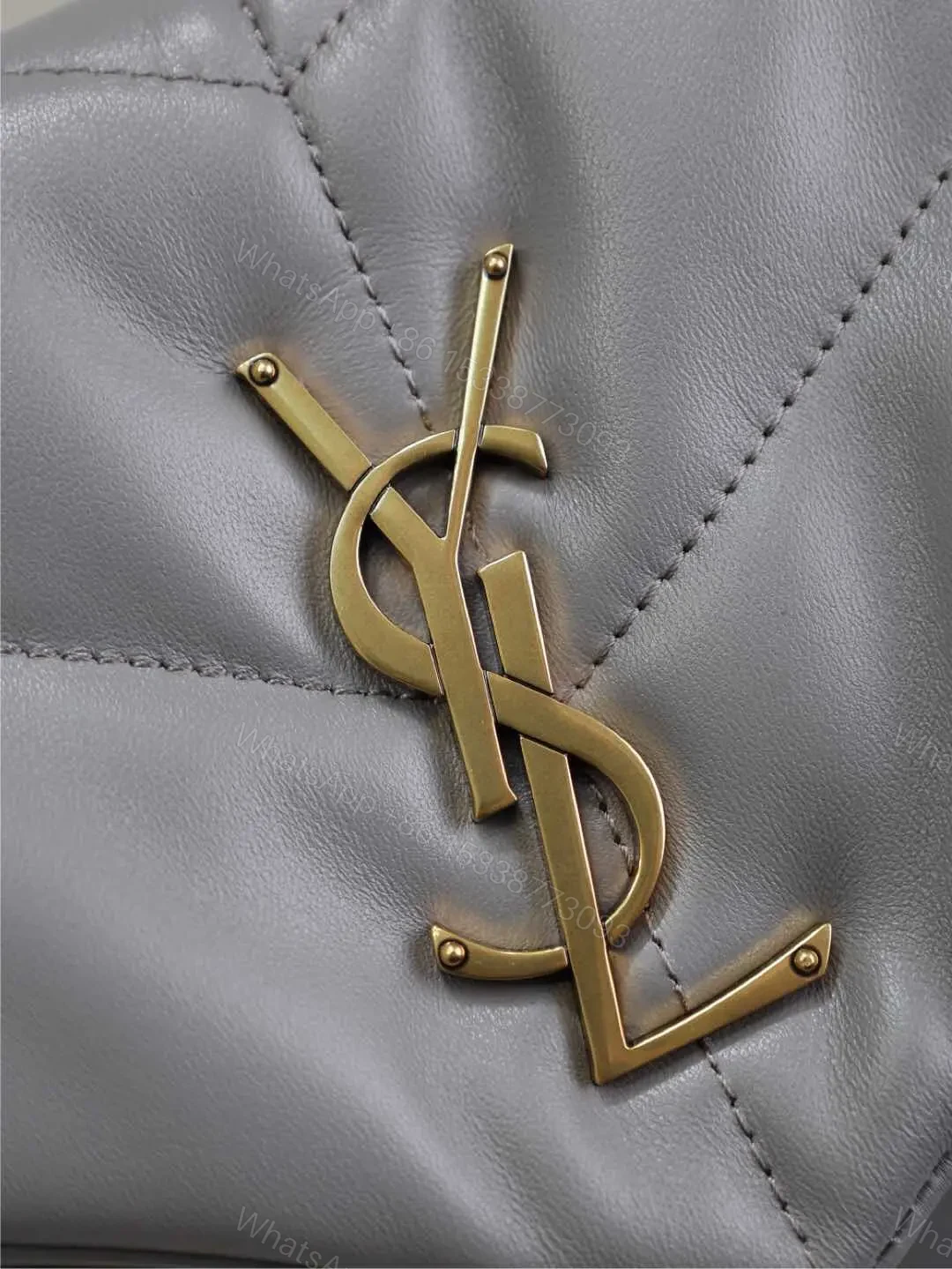 View 6 of YSL 25S LOULOU PUFFER MEDIUM 29 IN SMOKY LAVENDER