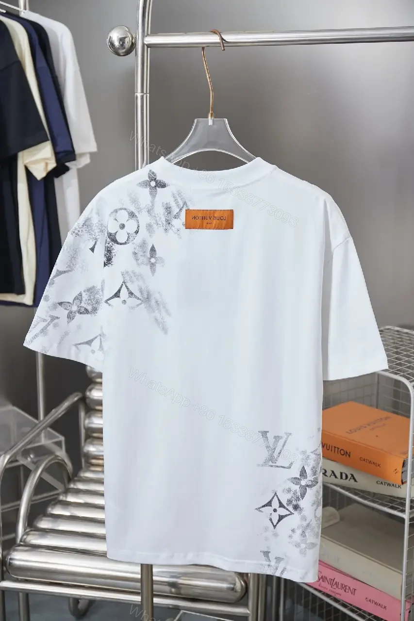 View 3 of Patterned Luxe White Monogram Tee-Dress: Casual Couture