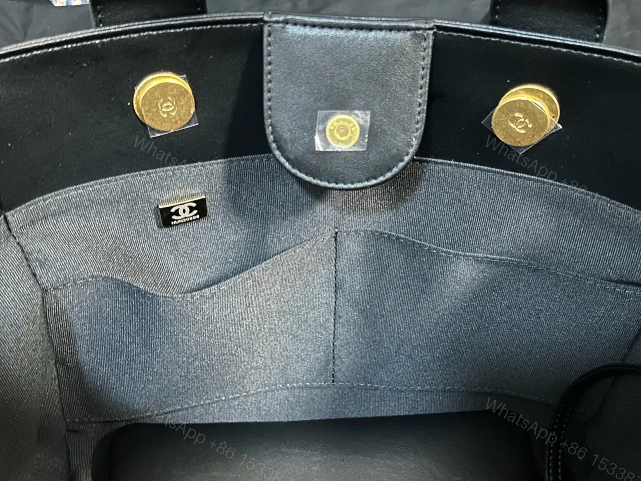 View 6 of [Black] + [Leather] + [Chic] + [Textured Accents] + [Tote]
