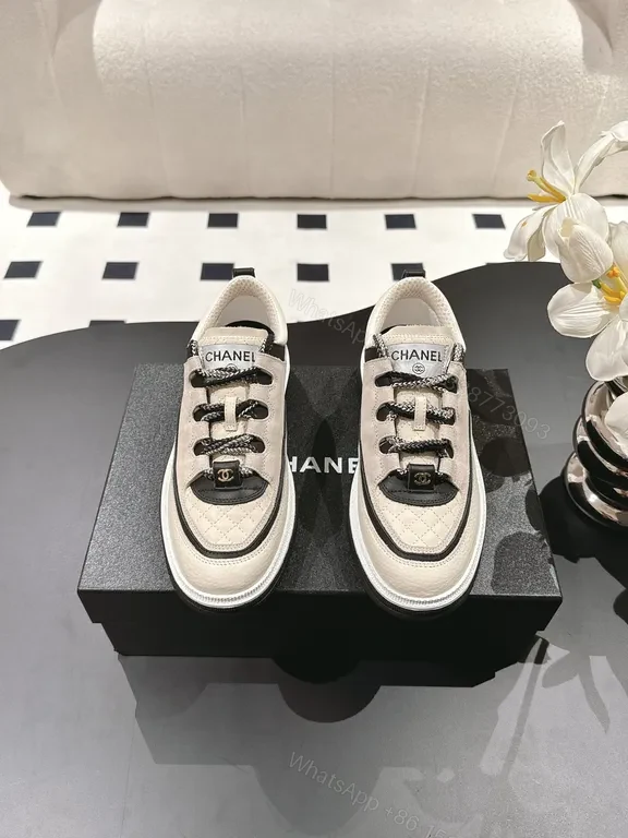 Chanel-Inspired Neutrals: Luxe Casual Sneaker for All — view 1