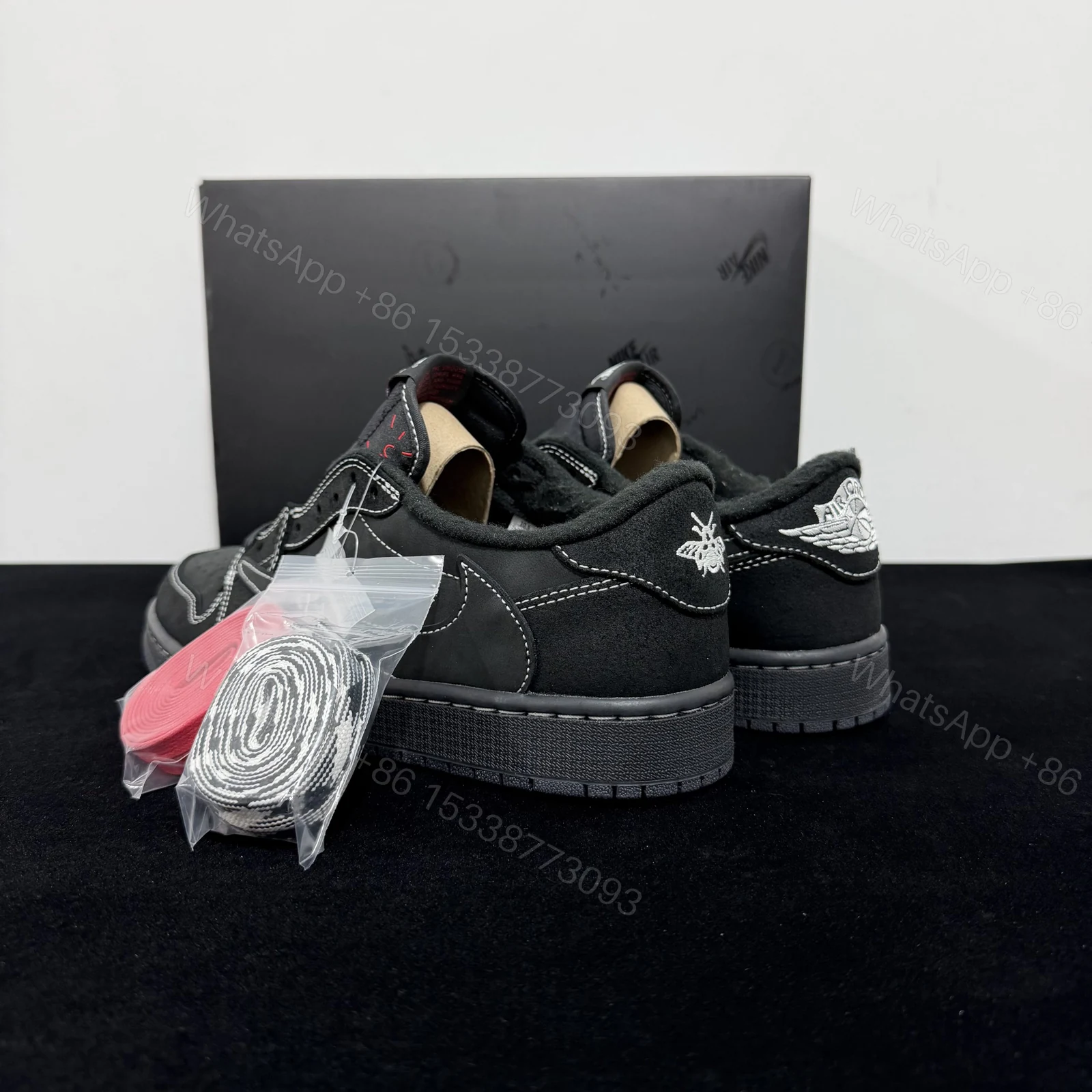 View 5 of Travis Scott x Air Jordan 1 Low “Black/Phantom” Reps