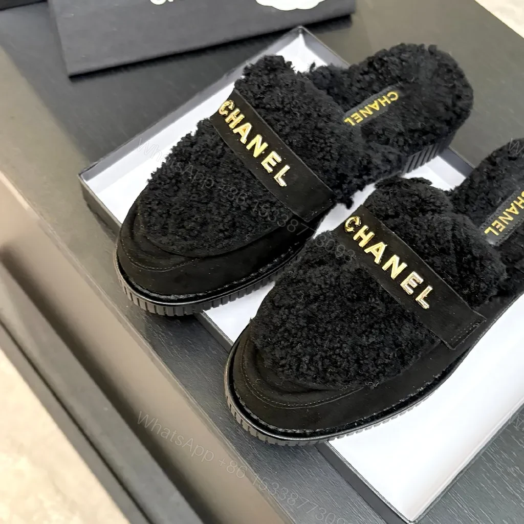 View 9 of Lux Plush Slide Moccasins - Premium Chanel-Inspired Twist