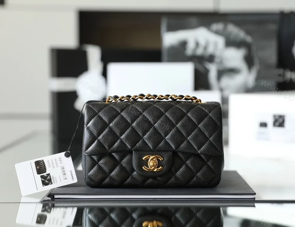 View 2 of Chic Quilted Lambskin Flap Bag: Gold Chain Luxury