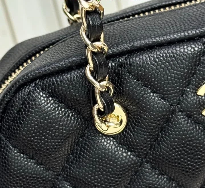 View 6 of Chanel Mini Bowling Clutch with Chain Dupe 62153