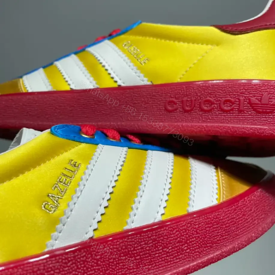 View 7 of ADIDAS X GUCCI GAZELLE LOW-TOP SNEAKERS IN YELLOW AND RED – GC183