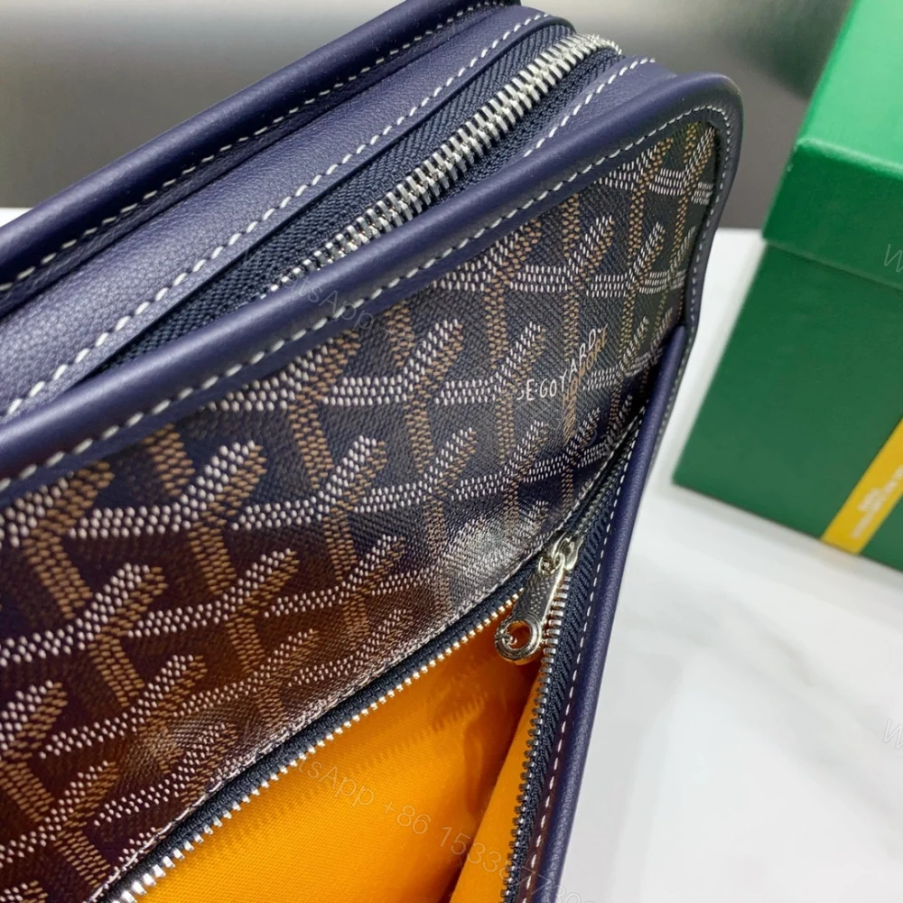 View 5 of 高仿Goyard*JOUVEM3多功能洗漱手拿包深藍大號免檢版