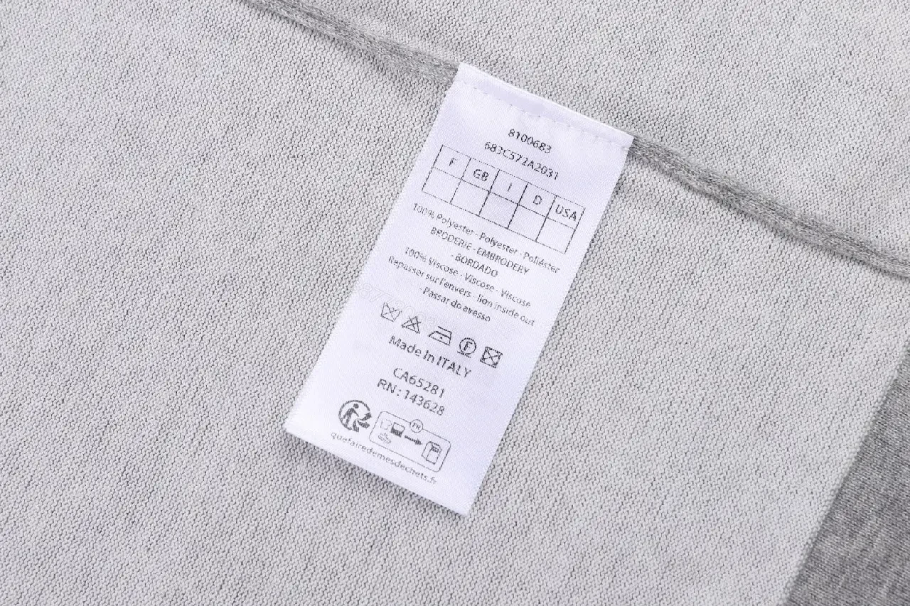 View 11 of Gray Cottonoversize Dior Logo T-shirt