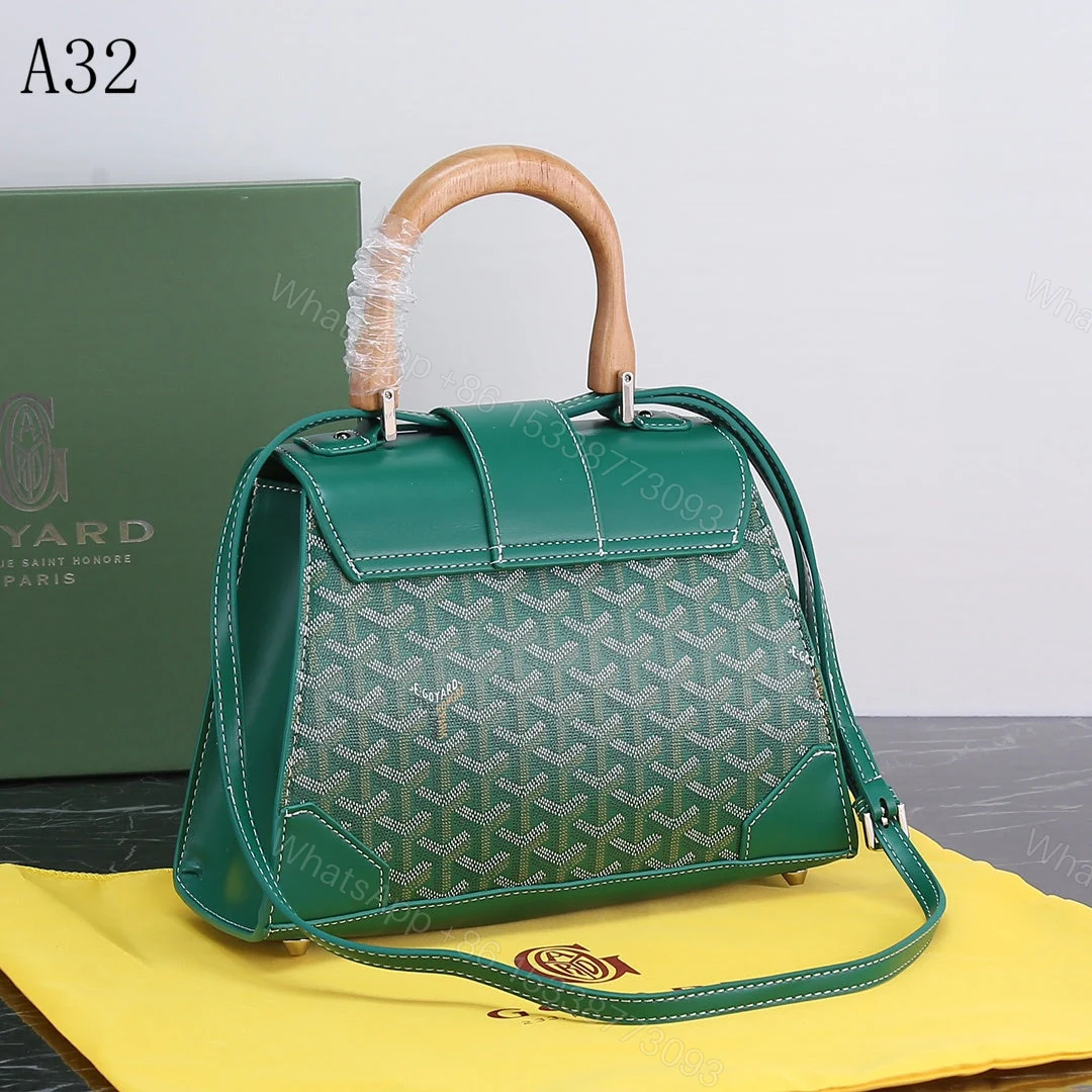 View 8 of GOYARD SAIGON PM BAG GREEN 20CM