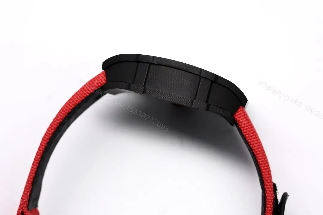 View 6 of Richard Mille RM27-03 Ultra-Light Tourbillon Watch – Black Carbon Fiber Case, Red Rubber Strap, Spanish Matador Design