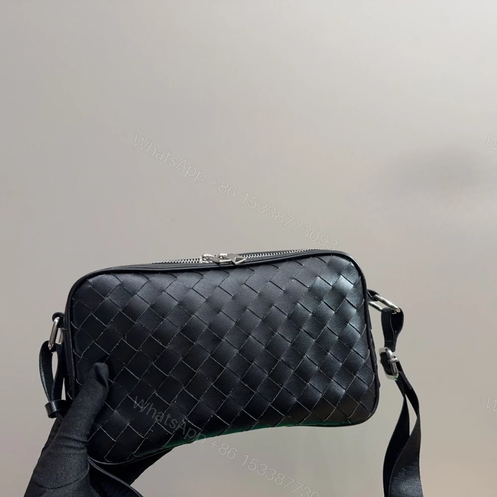 View 2 of Bottega Veneta Small Intrecciato Camera Bag Black 24Cm 755923V2HL18803
