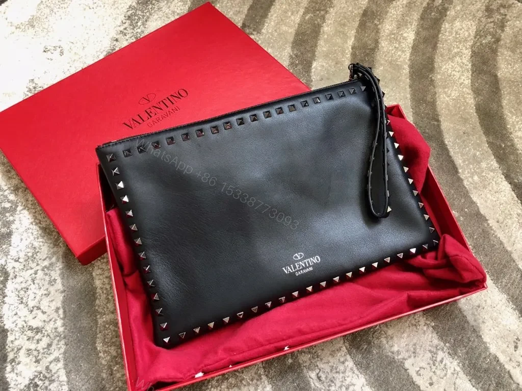 Valentino Rockstud Leather Clutch: Day-to-Night Elegance — view 1