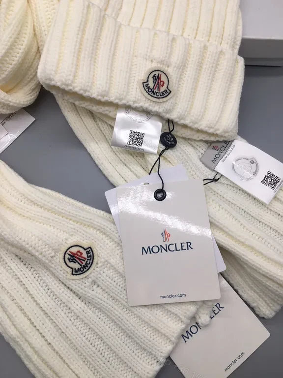 View 8 of Moncler Knit Scarf & Beanie Set: Warmth & Texture
